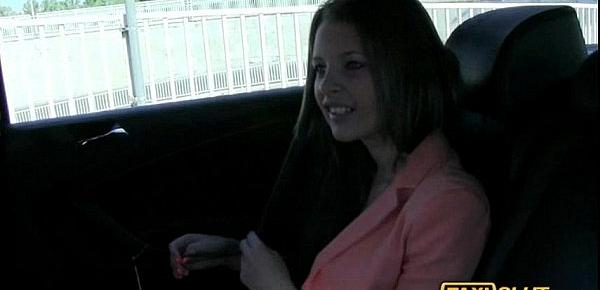  Amateur girl Liona banged inside the cab for a free fare